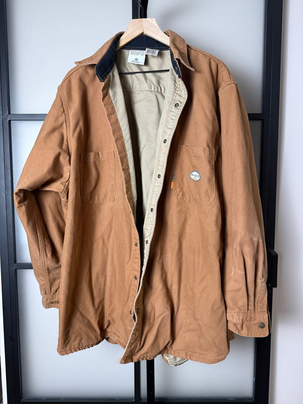 RASCO FR Flame Resistant Brown Duck Shirt Jacket Size 3XL